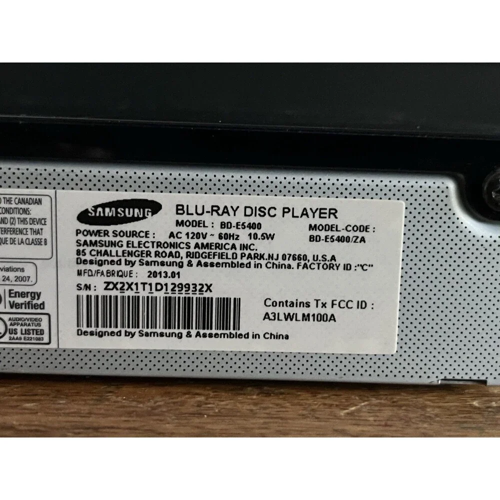 Samsung BD-E5400 Smart Wi-Fi Blu-ray DVD Player 1080p HDMI USB TESTED WORKS